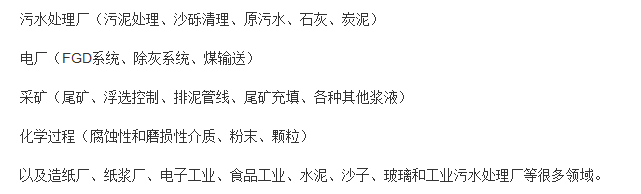 液動(dòng)膠管閥應用領(lǐng)域